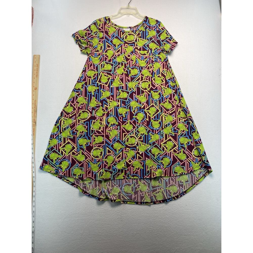Lularoe Carley Medium Kermit, The Frog T-Shirt, High Low Dress Casual Streetwea￼